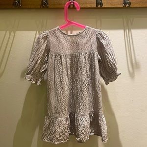 Zara Prairie Sleeve Swiss dot dress size 4-5 girl